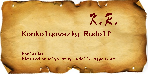 Konkolyovszky Rudolf névjegykártya